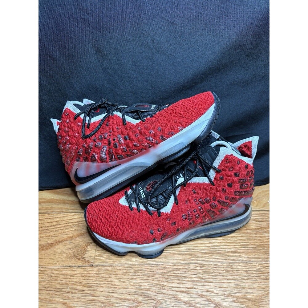 Nike LeBron 17 Air Max Uptempo 2020 Men's University Red/White/Black Size 7